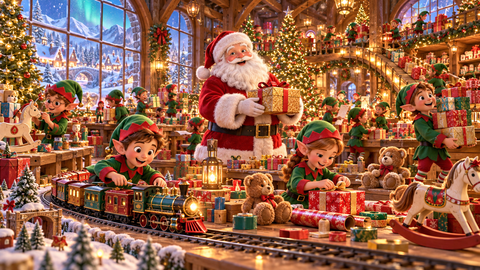 A busy day in Santa’s workshop
